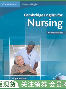 剑桥护理英语 Cambridge English for Nursing Pre-Intermediate Student's Book with Audio CD 初级学生用书 带音频答案 医学OET