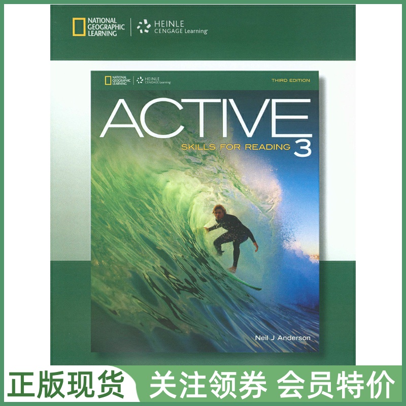 国家地理 积极英语阅读教程 Active Skills for Reading 3 Audio CD 三级音频光盘 专项技能训练教材 cengage Explorer NGL