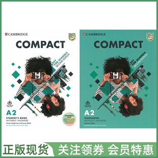 剑桥KET考试备考教材 Compact Key for Schools Student's Book and Workbook 学生用书练习册套装 带小程序资源 青少版