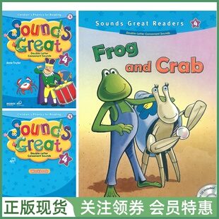 Compass幼儿少儿英语拼读教材Sounds Great 4 DoubleLetter Consonant Sounds Student Book Workbook and Readers四级学生3本套装