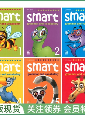 MM出版少儿英语语法教材 Smart Grammar and Vocabulary 1-2-3-4-5-6级 学生用书 教师书 送音频 小学语法专项训练