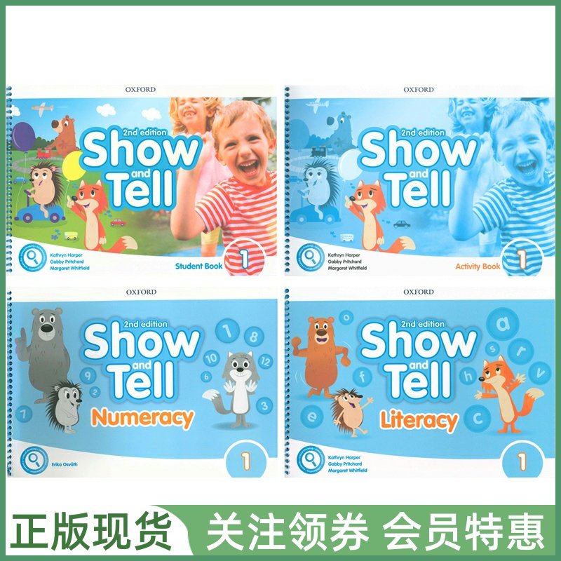 牛津幼儿英语教材 Show and Tell 2nd Edition 1 Student Activity Numeracy Literacy Book 一级学生用书练习册数字书读写书 二版