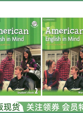 剑桥青少年中学英语教材 American English in Mind Level 2 Student's Book and Workbook 二级学生用书练习册 美音版EIM AEIM