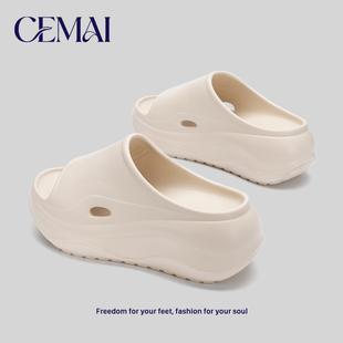 防滑外穿休闲居家EVA软底6cm增高沙滩凉拖鞋 女士厚底拖鞋 2026新款