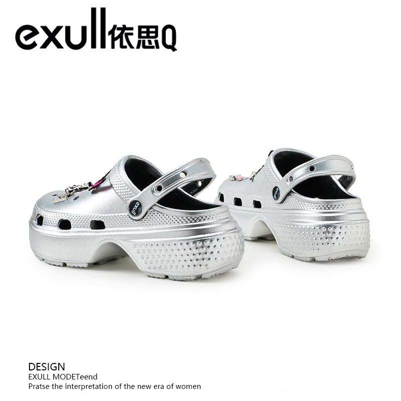 户外时尚潮流厚底增高女士凉拖鞋