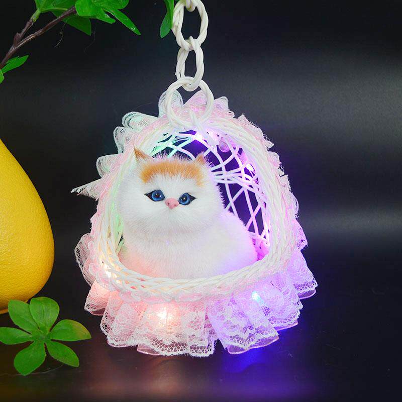 可爱会叫仿真猫咪女童女童礼物玩具篮子猫小兔狗狗模型摆件过家家