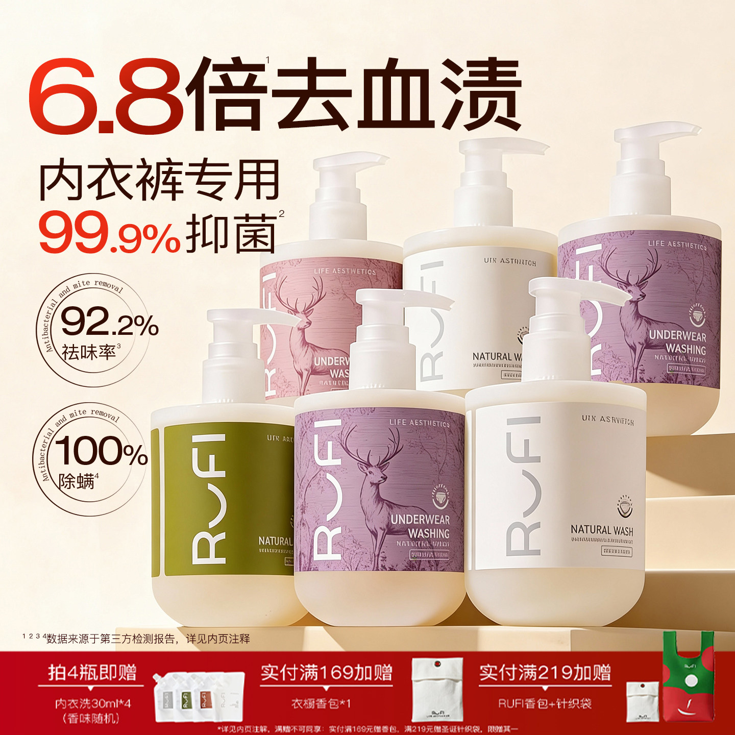 RUFI澳洲香氛内衣洗衣液内裤抑菌除螨专用护理去血渍去黄渍去异味
