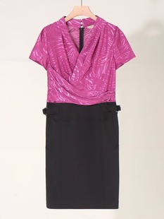 专柜价4260【奥F欧系列】2025夏修身收腰连衣裙品牌折扣女装