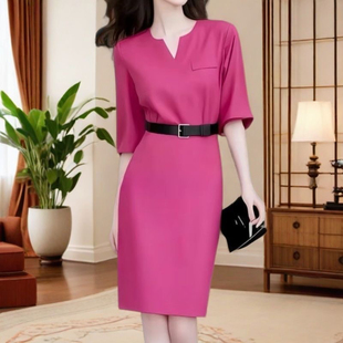 2025气质女神春季连衣裙范轻奢场合新款上流社会高级收腰