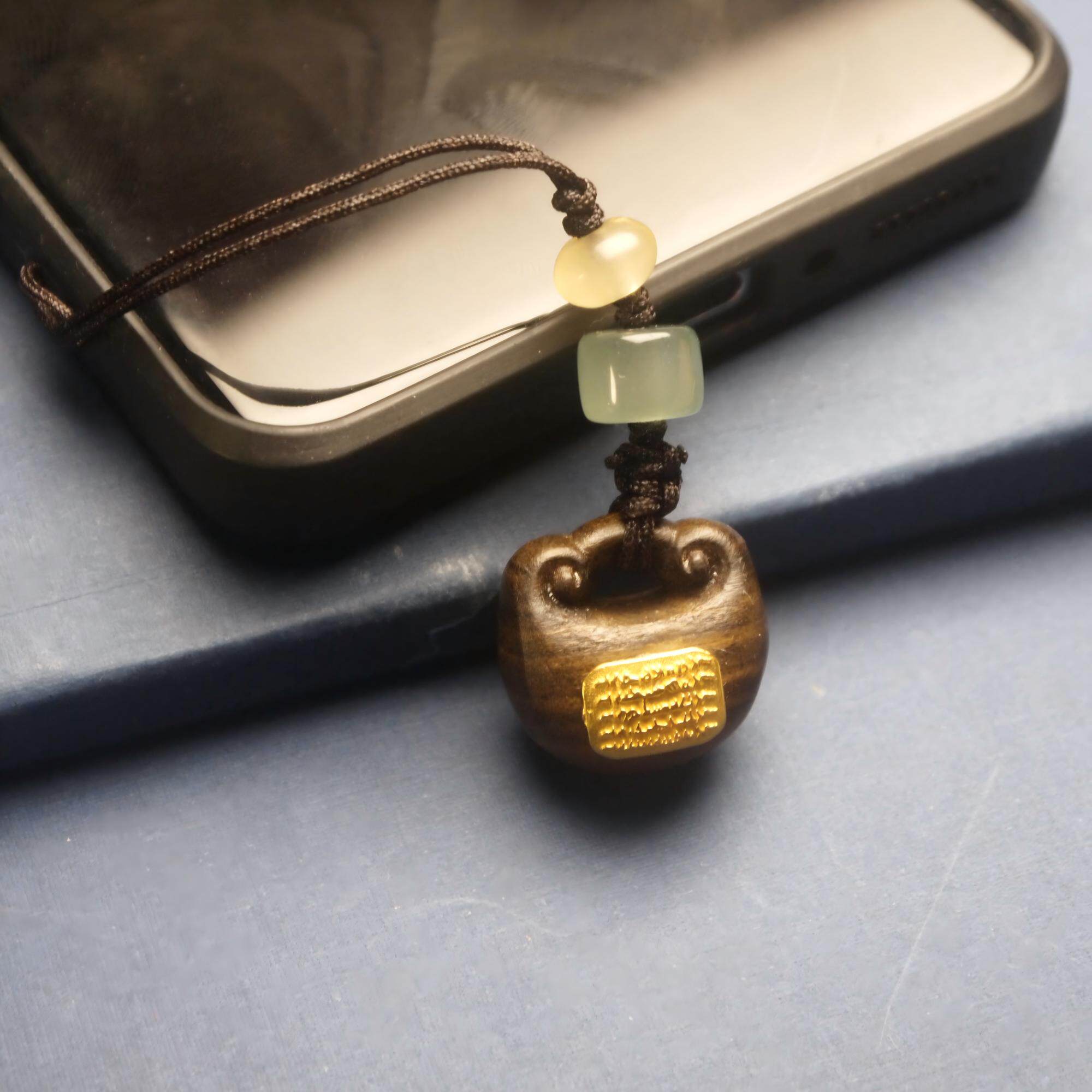 新品财神吊坠经文款手机绳钥匙链财运随身祝福好礼手机挂饰手机链
