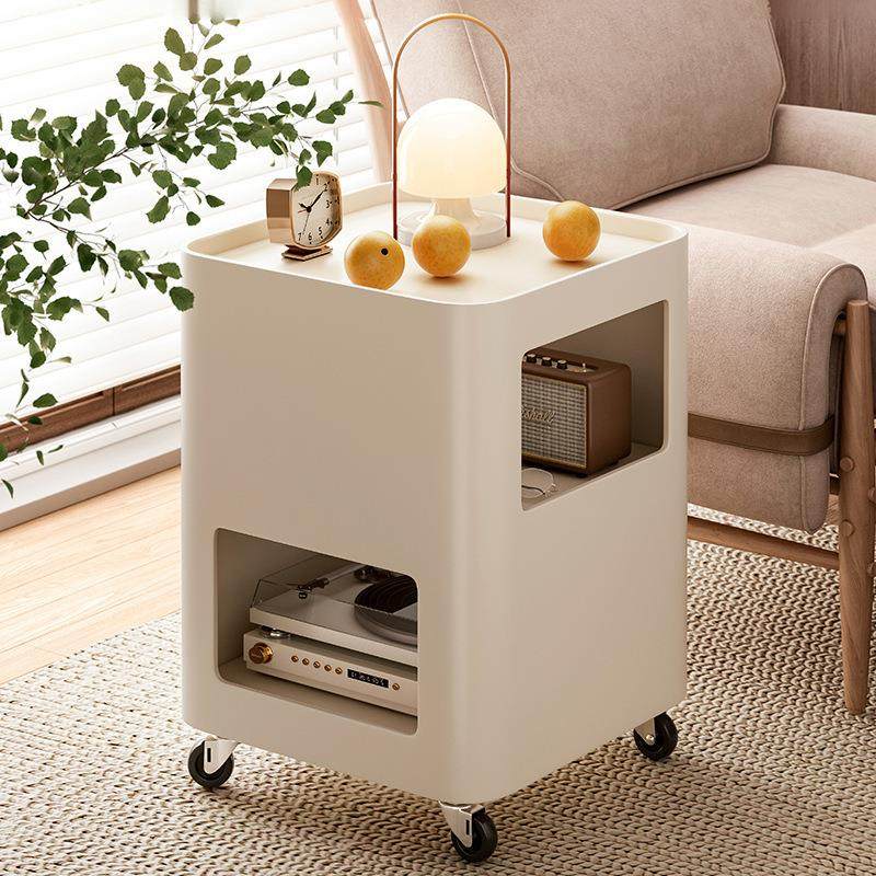 奶油客厅沙发边几可移动边柜带轮简约角几床头小茶几置物架,住宅家具,角几/边几,淘宝优惠券,粉丝福利购,淘宝优惠卷