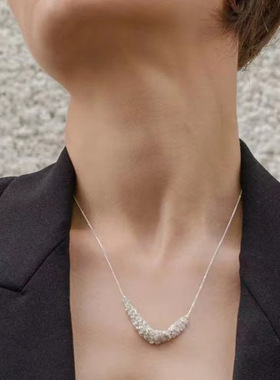 英国coopkoop以色列设计款s925银摇篮项链 手工编织链 高级