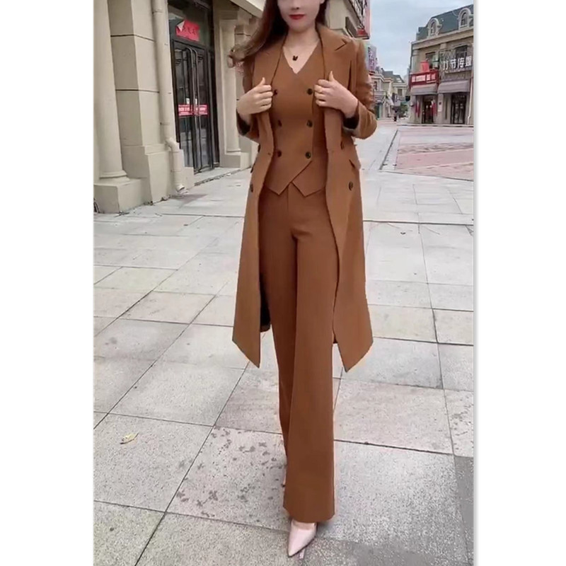 英国coopkoop秋冬新款欧范职业西装三件套修身显瘦女装