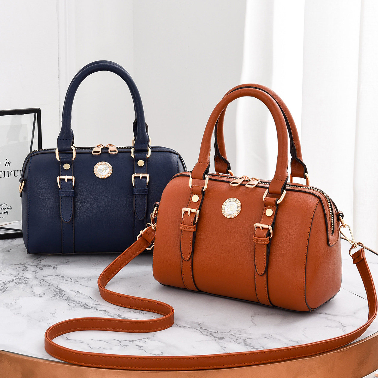 2020新款波士顿女包大容量斜挎手提包简约大气枕头包百搭单肩时尚