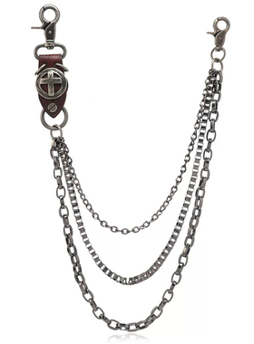 灵魂对撞 SoulCollision 欧美百搭牛仔裤腰链复古牛皮潮男女裤链