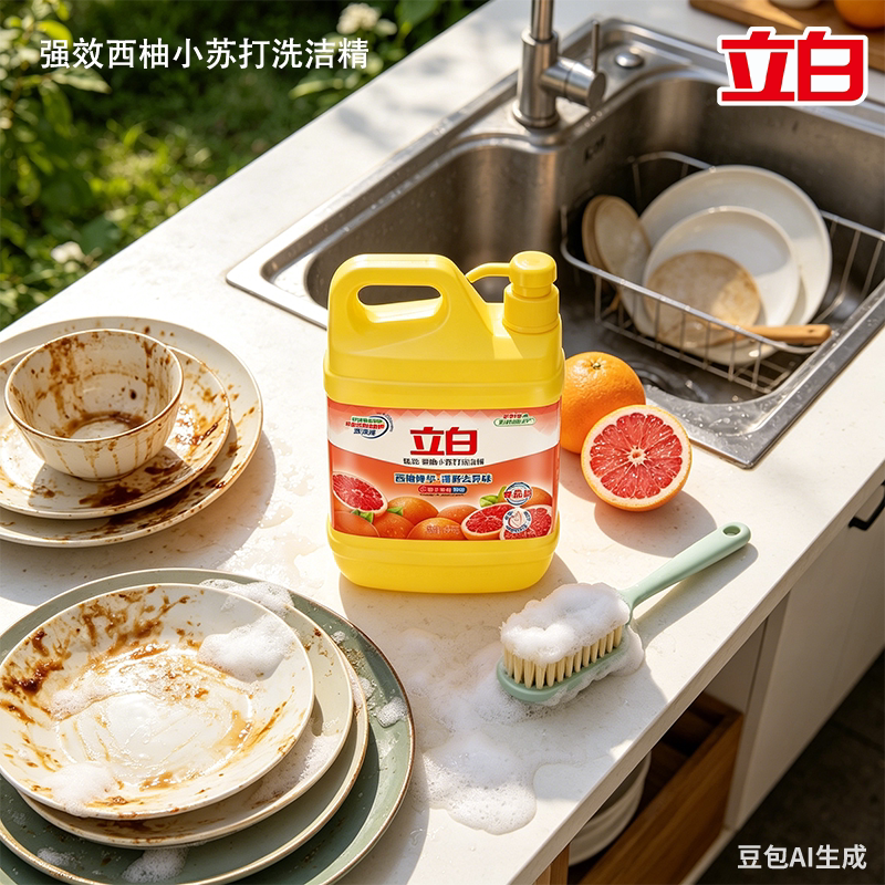 立白洗洁精清新去异味食品用