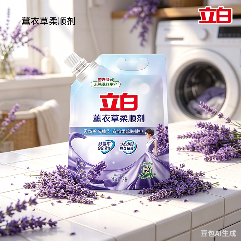 立白薰衣草柔顺剂除菌护衣防静电