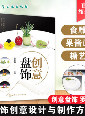 现货 创意盘饰 罗家良 食品雕刻果蔬雕刻入门书籍 盘饰创意设计制作方法 盘饰常见原料应用切摆水果雕切果酱画技法糖艺棒棒糖盘饰