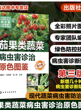 现代蔬菜病虫害防治丛书 茄果类蔬菜病虫害诊治原色图鉴 第三版 茄果蔬菜病虫害诊治畅销书再版 新型生物菌剂绿色防控虫害防治参考