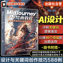 Midjourney AI绘画教程 设计与关键词创作技巧588例 雷波 Midjourney局部重绘无限扩图与平移功能 数字艺术家设计师摄影师参考