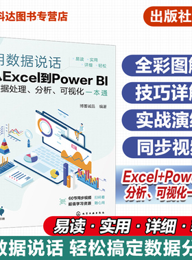 用数据说话 从Excel到Power BI数据处理 分析 可视化一本通 Excel+Power BI联合 轻松搞定数据分析 Excel及PowerBI入门参考书籍