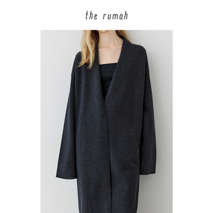 巨显瘦浴袍女士开衫 the 开衫 羊毛针织长款 外套高级感 rumah