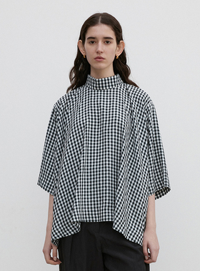 特价 the rumah 正反两穿格纹衬衫呼吸感上衣进口面料一衣多穿