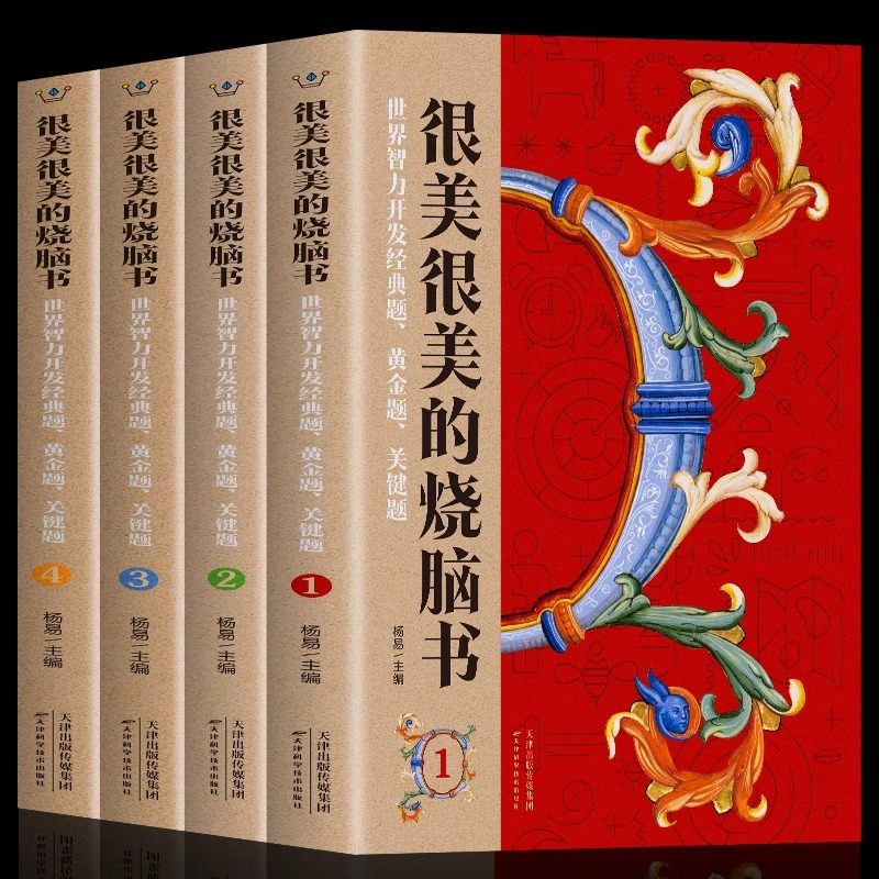 很美很美的烧脑书全4册 世界智力开发经典题 黄金题关键题1-4 小学生益智思维训练书 儿童数学逻辑思维启蒙脑力潜能开发训练书籍