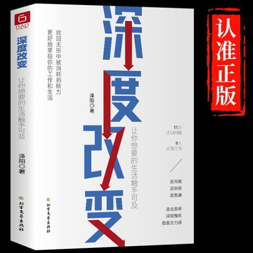 深度改变正版让你想要的生活触手可及你与梦想的距离只差一个深度的距离 11次认知纠偏9大实操方法自我实现成功励志畅销书籍排行榜
