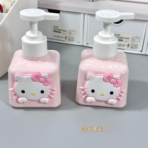哈嘍Katy猫咪美乐蒂收纳瓶浴室化妆室分装沐浴露洗手乳液卡通可