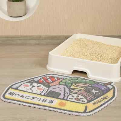 超可爱の防带出 防溅misspet猫砂垫猫砂盆猫厕所垫蹭脚垫猫咪垫子