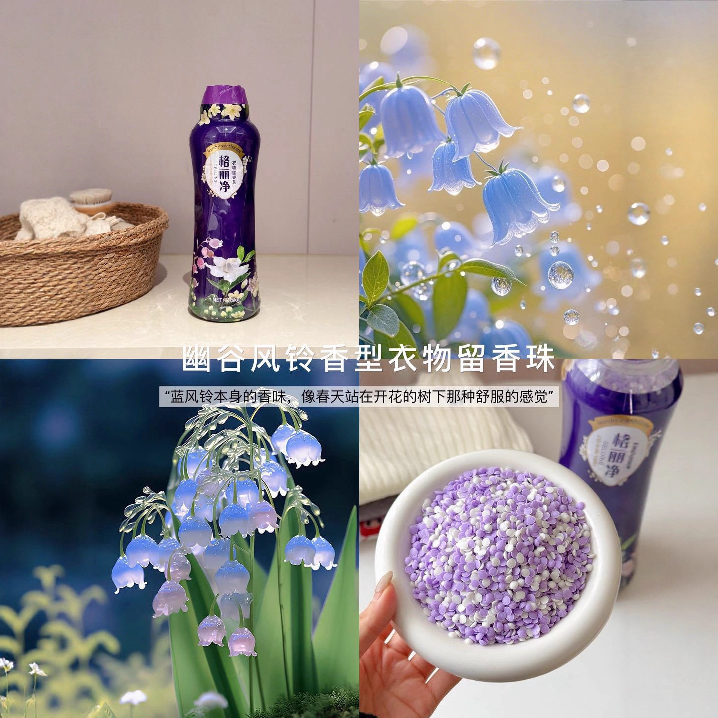 格丽净香氛护衣留香珠持久留香除菌除螨柔顺衣物祛除异味摩擦爆香