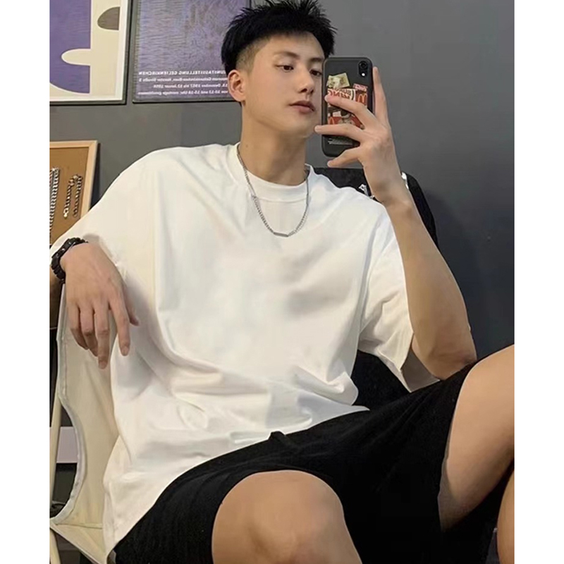 260g纯棉短袖t恤男复古上衣潮