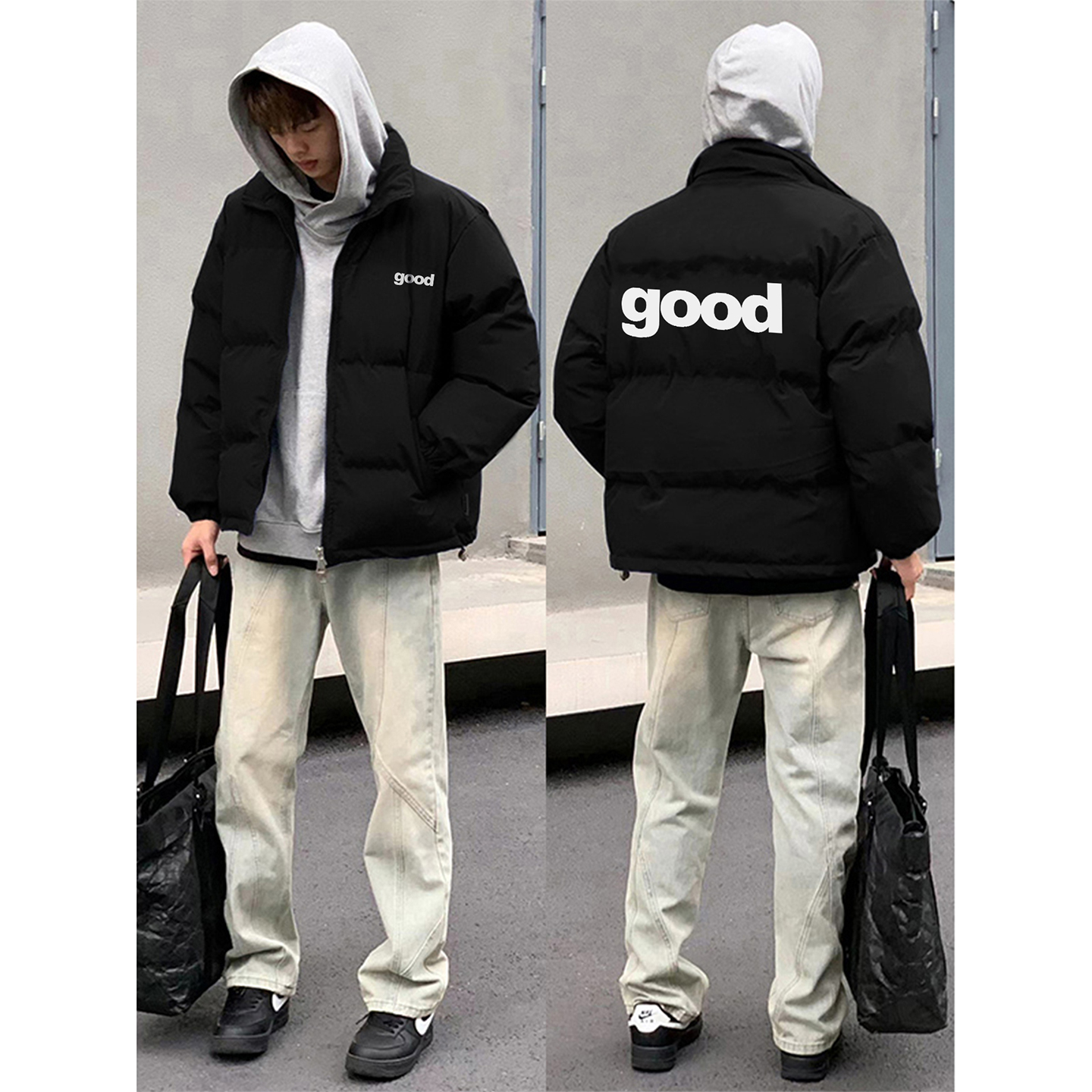 2025冬季美式印花羽绒服