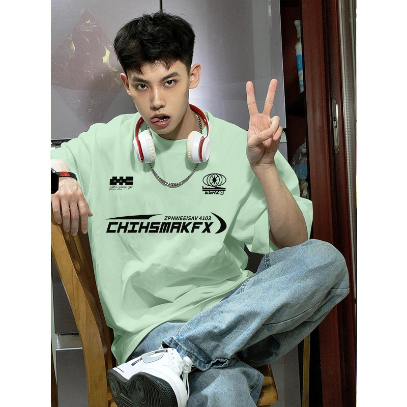 美式男生重磅纯棉宽松短袖T恤
