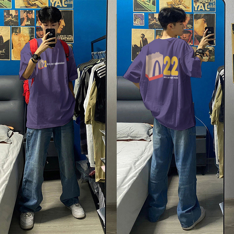 美式潮牌重磅纯棉宽松短袖T恤