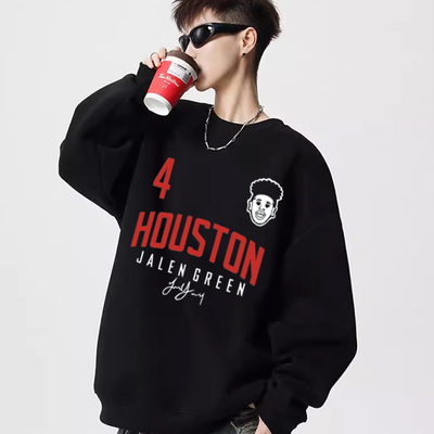 阿门汤普森火箭长袖圆领卫衣篮球1号衣服惠特莫尔谢泼德上衣服装