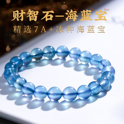 冰种海蓝宝收藏级7A+水晶