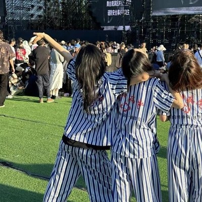 精神院病服装抖音同款衣服睡衣套装短袖家居服出V院留念医院病号