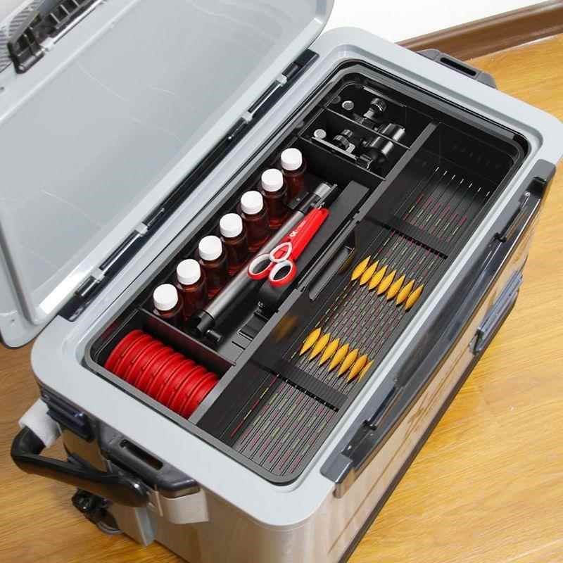 钓箱内置收纳盒配件加长方盒加深加厚鱼漂主线小药T隔板设计工具