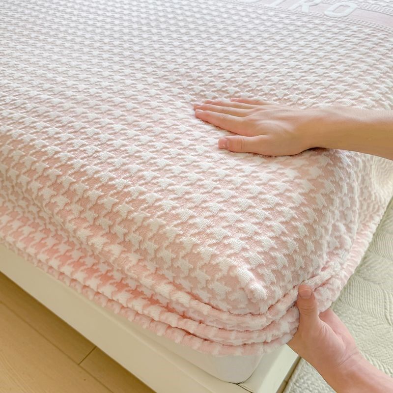 毛绒床笠牛奶绒单件珊瑚绒榻榻米床z罩1米x2米学生宿舍90x190加绒