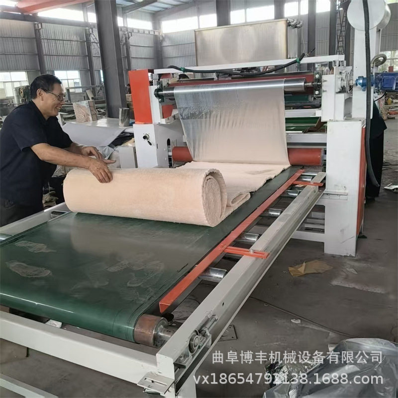 保温棉铝箔热熔胶复合机 气凝胶毡玻纤方格布贴合机 玻纤毯覆膜机