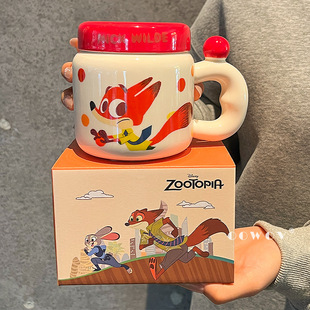 疯狂动物城尼克朱迪陶瓷马克杯新款高颜值情侣牛奶咖啡杯生日礼物