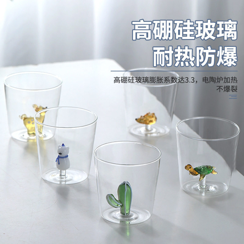 创意卡通玻璃杯耐高温高硼硅
