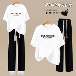 少女初中学生夏天运动休闲套装女孩夏季短袖T恤13岁15女大童夏装