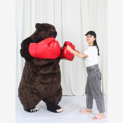 棕熊充气服装黑熊人偶服