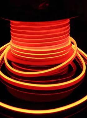 12v伏橙色灯带灯条led桔色招牌橙光黄色橘黄橘色工程单色红黄长条
