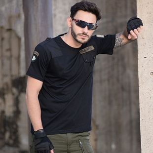 军事迷户外战术短袖棉T恤Outdoor tactical short sleeve T-shirt