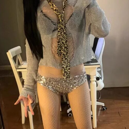 亮片修身性感打底三角裤