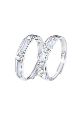 伊生爱情侣发光对戒星光传说款